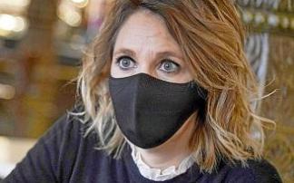 La presidenta Mamen Sádaba en el Café Iruña. Foto: I. Porto