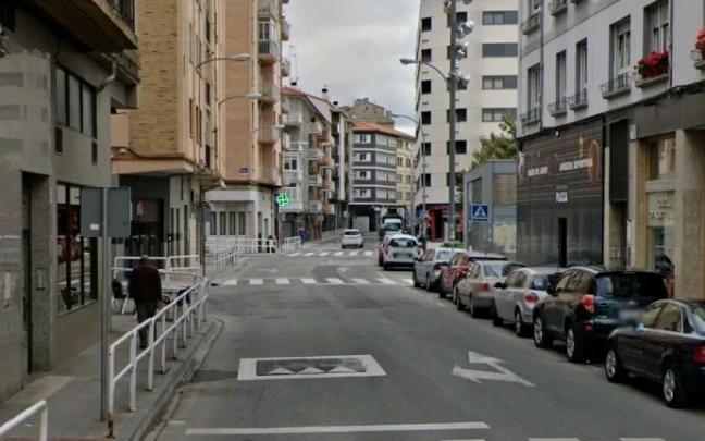 Vista de la calle San Francisco, en Burlada.