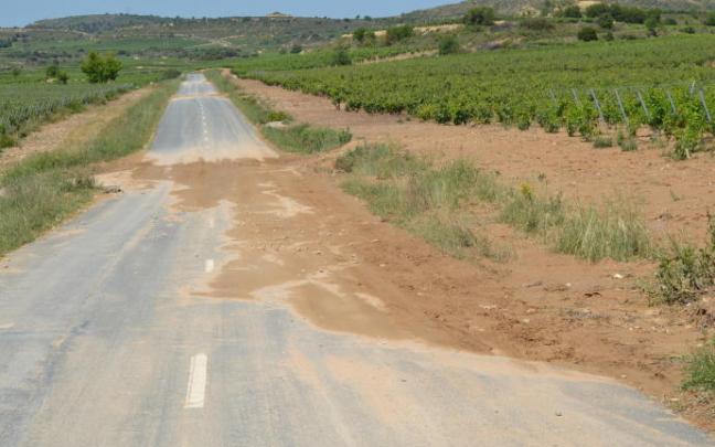 Camino entre las localidades de Lapuebla de Labarca y Assa.