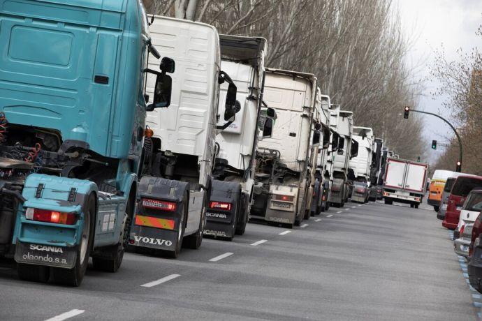 Camionada celebrada el pasado 15 de marzo en Pamplona.