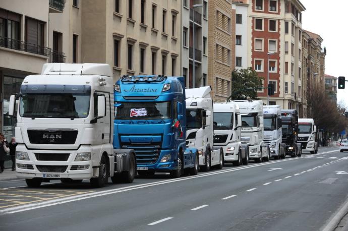 Imagen de la camionada de este martes. Foto: Unai Beroiz