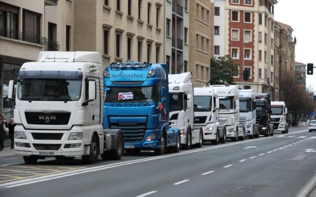 Imagen de la camionada de este martes. Foto: Unai Beroiz Imagen de la camionada de este martes. Foto: Unai Beroiz
