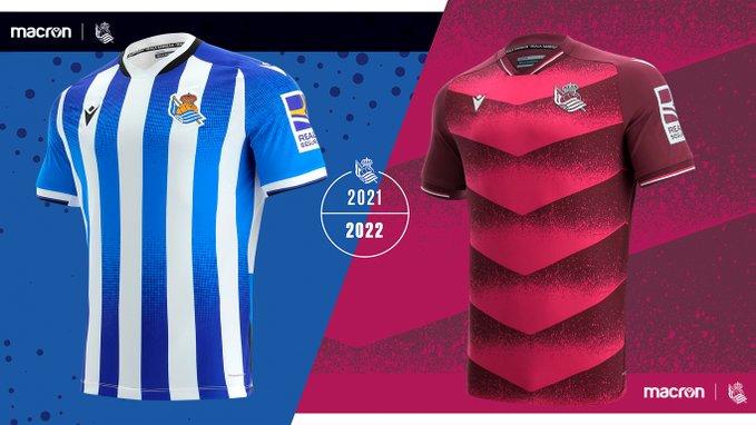 Las nuevas equipaciones de la Real: una txuri-urdin y otra color berenjena-fucsia