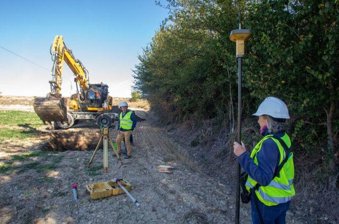 El pasado octubre comenzó la construcción del canal en la ampliación de la primera fase en Lerín.