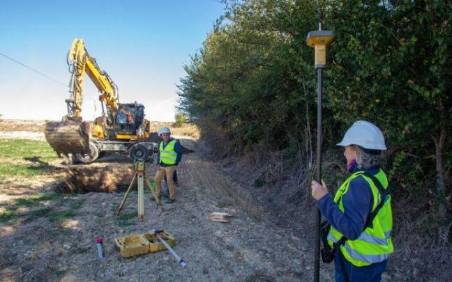 El pasado octubre comenzó la construcción del canal en la ampliación de la primera fase en Lerín.