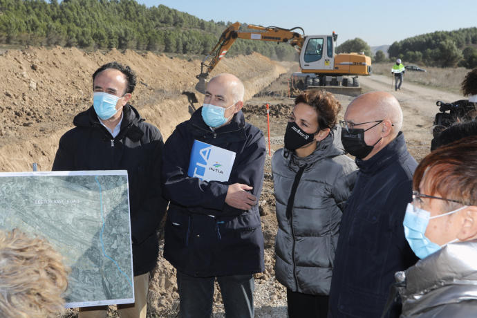 De izquierda a derecha, Jesús Polo, Fernando Milla, María Chivite y Bernardo Ciriza.