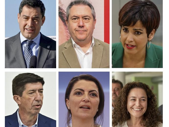 Candidatos a las elecciones en Andalucía.