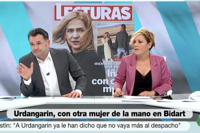 Iñaki López y Cristina Pardo este miércoles en 'Más vale tarde'.