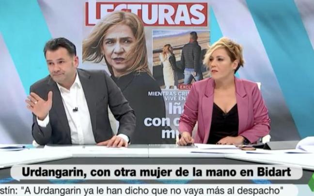 Iñaki López y Cristina Pardo este miércoles en 'Más vale tarde'. Iñaki López y Cristina Pardo este miércoles en 'Más vale tarde'.