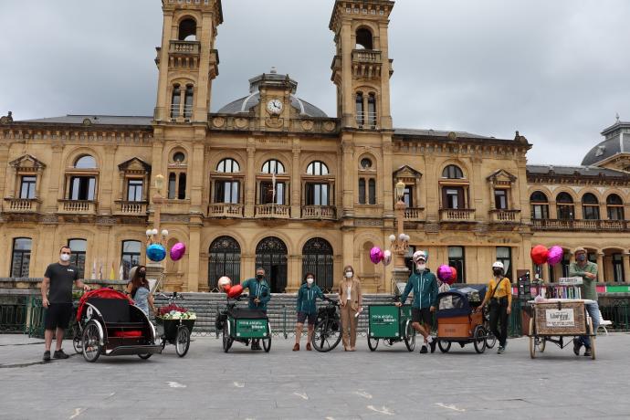 Donostia promociona el uso de los triciclos de reparto y transporte dentro de la Semana de la Movilidad