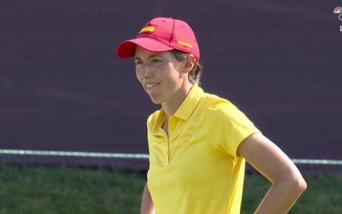 Carlota Ciganda, durante su recorrido este miércoles en los Juegos de Tokio.