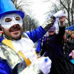 Un momento del desfile carnavalero celebrado en Bilbao en 2020, antes del estallido de la pandemia.