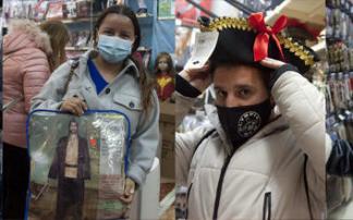 Eneritz, Marisol, Eduardo y Sonia eligen disfraz para carnavales.