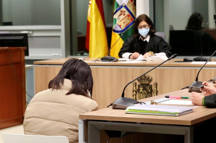 La acusada, durante el juicio.