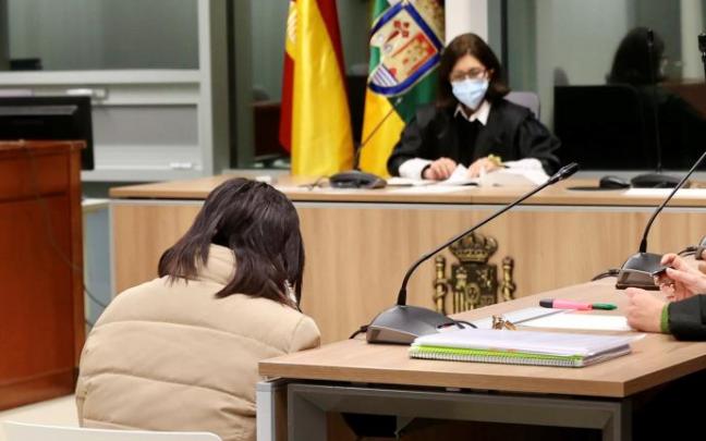 La acusada, durante el juicio.