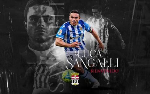 Imagen del anuncio del fichaje de Luca Sangalli por parte del Cartagena.