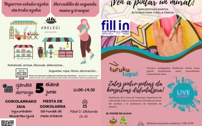 Cartel anunciando la fiesta de Goikolarra del próximo 5 de junio.