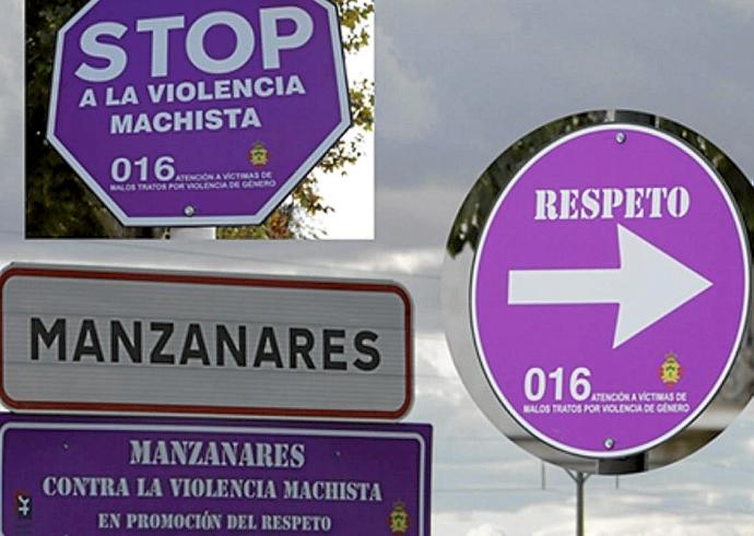 Cartelería contra la violencia machista