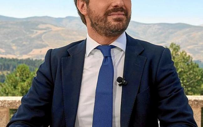 El presidente del PP, Pablo Casado, ayer en Ávila. Foto: Efe El presidente del PP, Pablo Casado, ayer en Ávila. Foto: Efe
