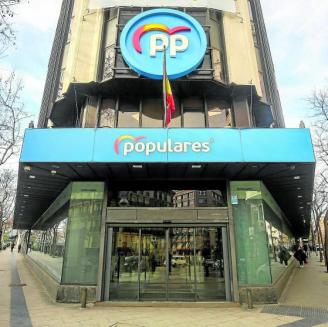 La sede estatal del Partido Popular en la calle Génova de Madrid. Foto: Europa Press