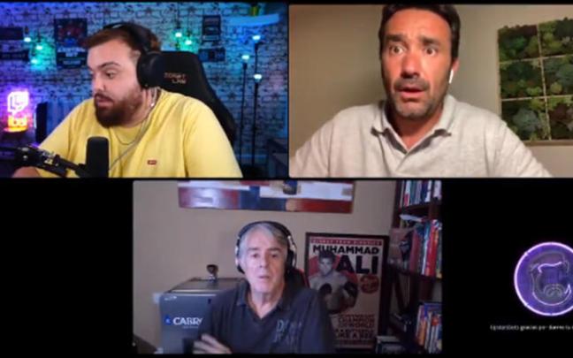 Ibai Llanos y Juanma Castaño durante su encuentro en Twitch. Debajo, Siro López. Ibai Llanos y Juanma Castaño durante su encuentro en Twitch. Debajo, Siro López.