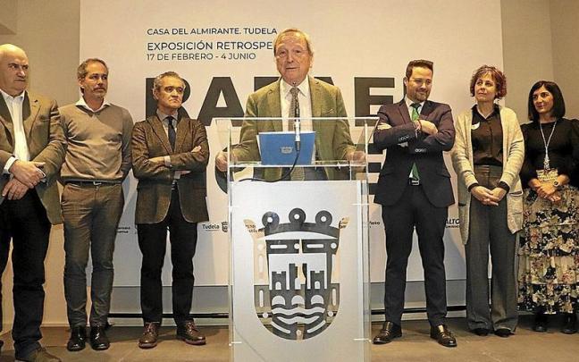 Rafael Moneo, durante su intervención en la inauguración de la exposoción sobre su obra en Navarra, que estará hasta el 4 de junio en Tudela.