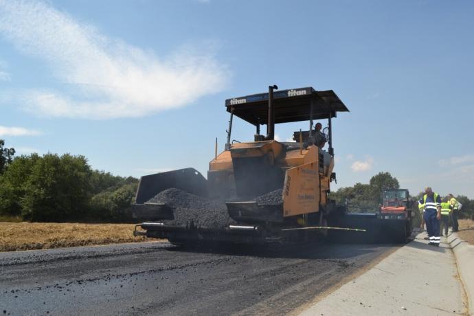 Obras en una carretera alavesa.