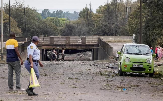 Imagen de la zona de la explosión Imagen de la zona de la explosión
