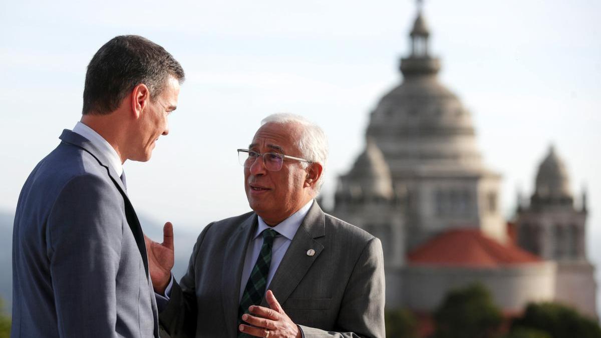 Pedro Sánchez y António Costa, al término de la 33ª cumbre bilateral entre España y Portugal.