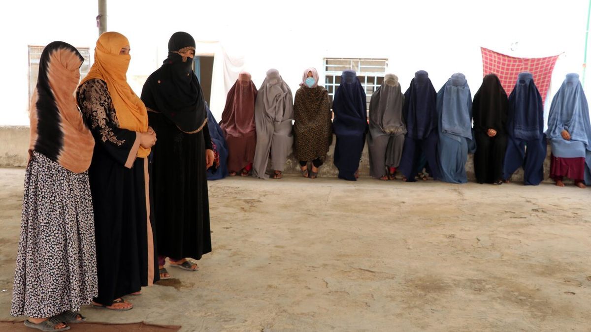 Mujeres prisioneras en Afganistán.