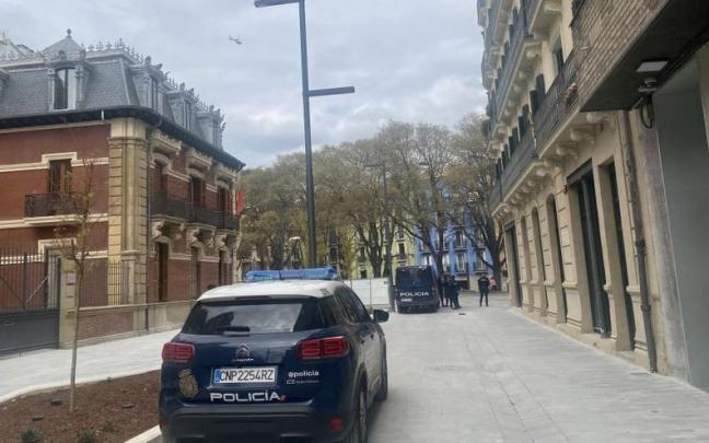 Exterior de la comisar&iacute;a de la Polic&iacute;a en Pamplona