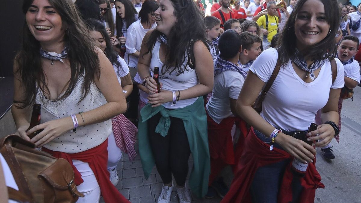 Momento del cohete de las últimas fiestas.