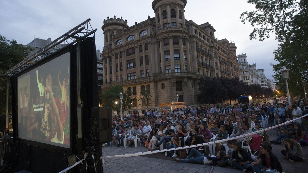 Proyección de la película 'Ocho apellidos vascos' en Bilbao en 2015.