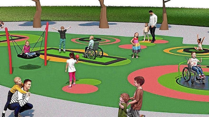 Imagen del futuro parque infantil inclusivo. | FOTO: AYUNTAMIENTO DE BEASAIN