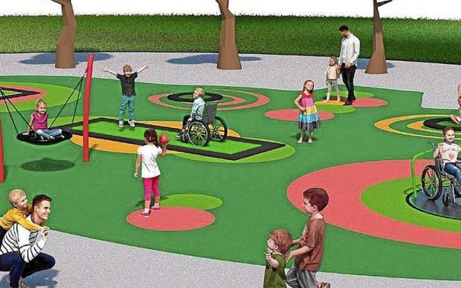 Imagen del futuro parque infantil inclusivo. | FOTO: AYUNTAMIENTO DE BEASAIN