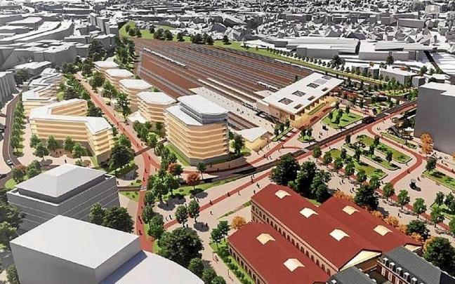 Infografía de ‘Vía Irun 2030’, que muestra la cubrición de vías. | FOTO: N.G.