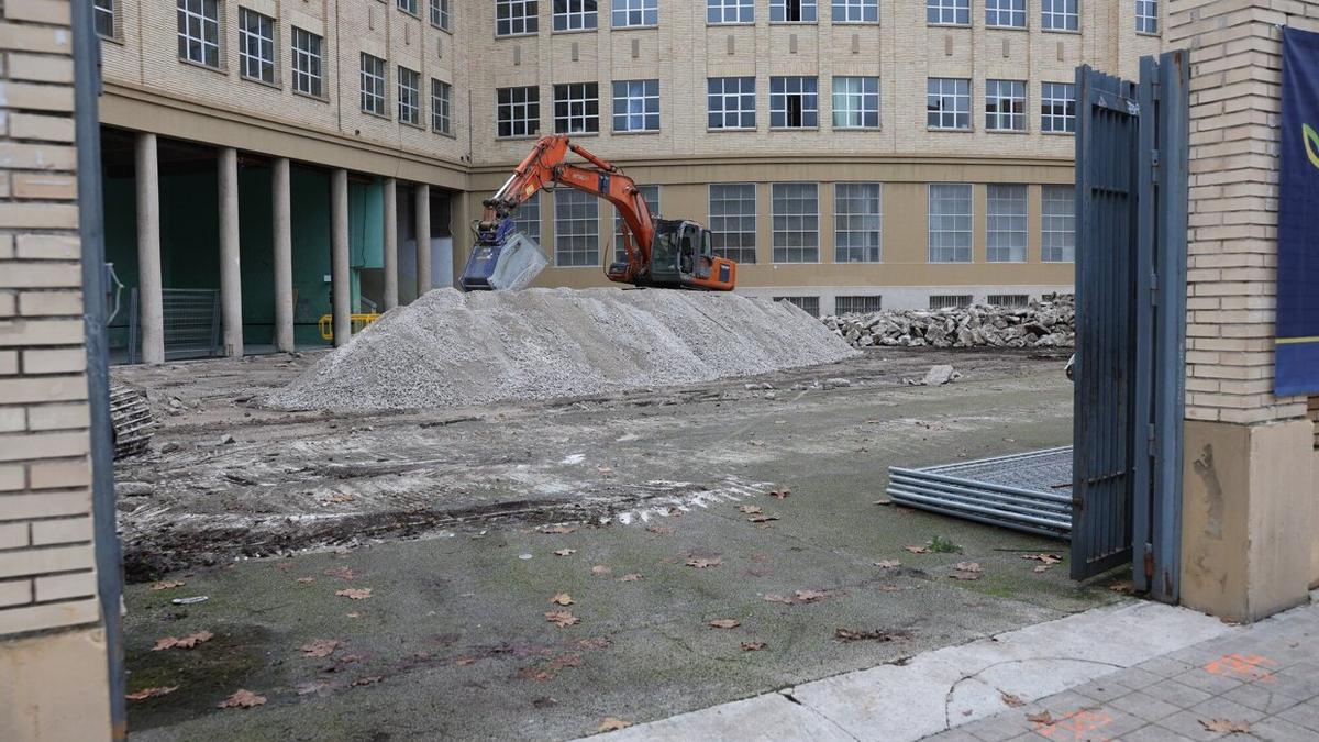Inicio de las obras en el antiguo colegio Maristas.
