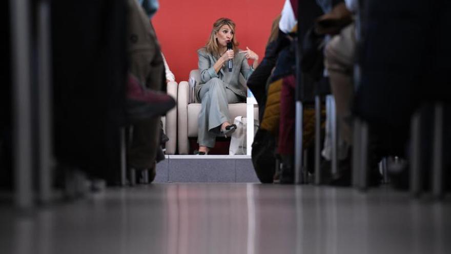 La vicepresidenta segunda, durante un acto en Madrid. | FOTO: E. P.