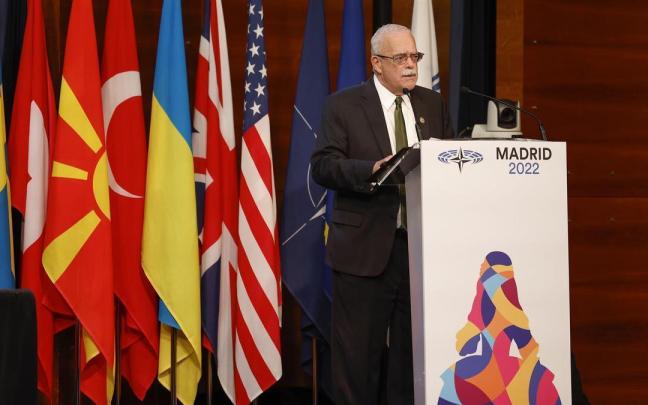 El presidente de la Asamblea Parlamentaria de la OTAN, Gerald E. Connolly , interviene de la sesión plenaria de este lunes.