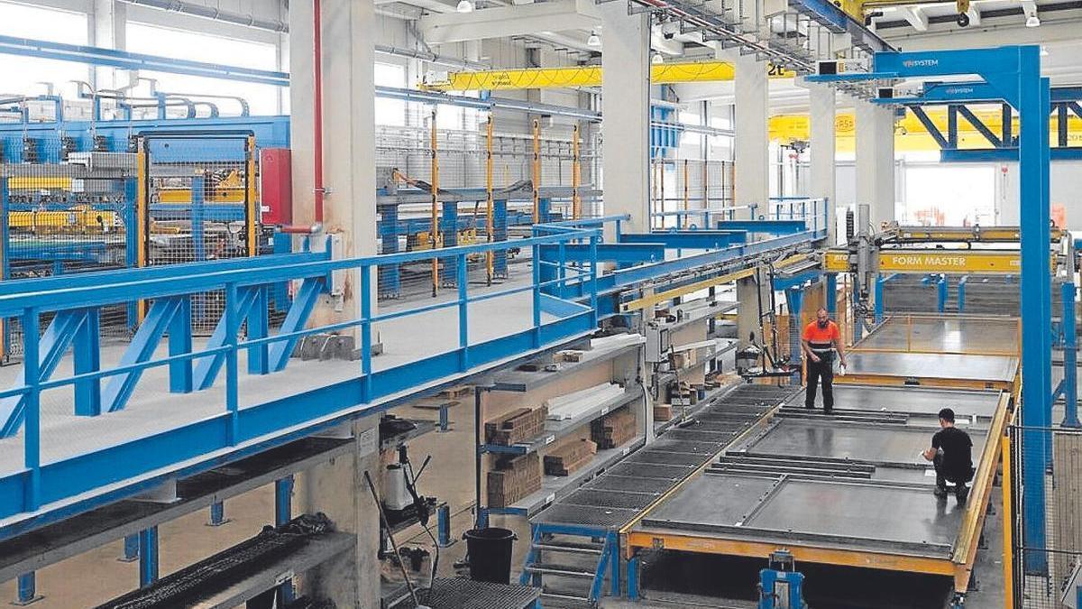 La planta de construcción de Viguetas Navarras en Barasoain.