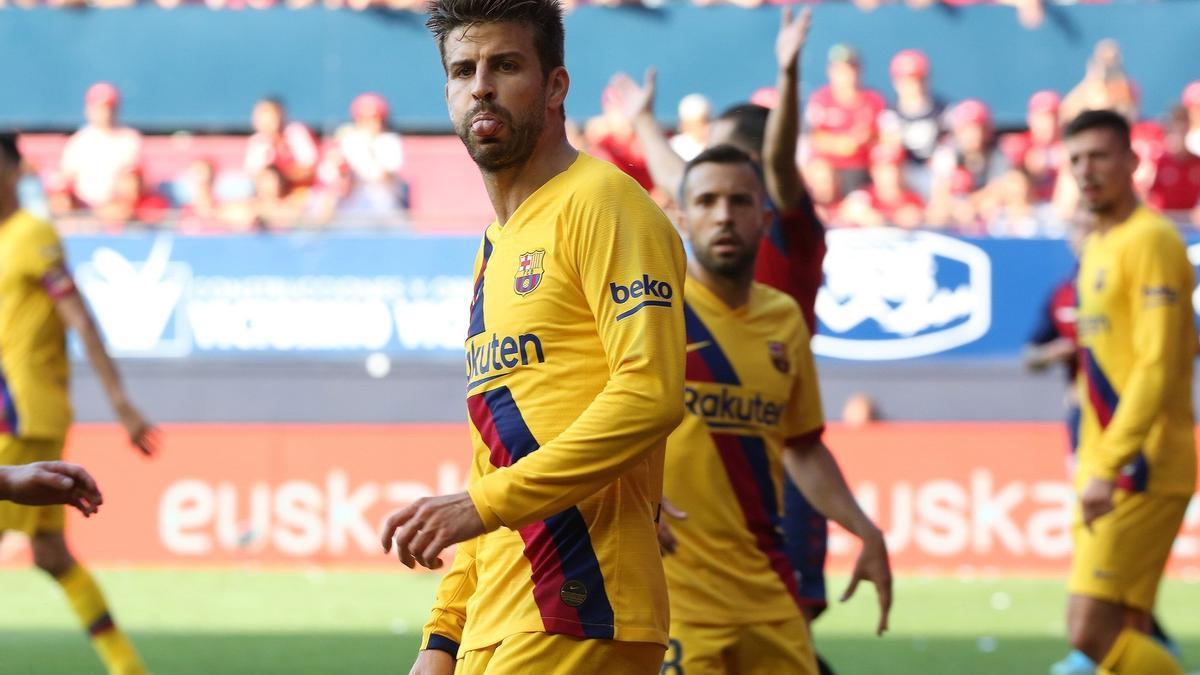 Piqué en El Sadar