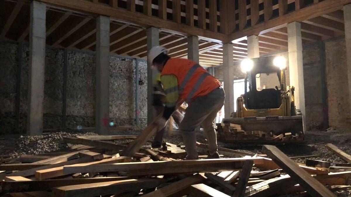 Obras en el interior del palacio Ruiz de Vergara.