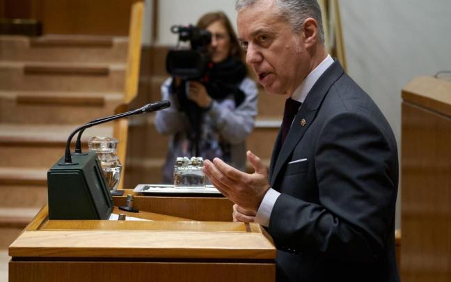 El lehendakari, Iñigo Urkullu, en el pleno de control del Parlamento Vasco El lehendakari, Iñigo Urkullu, en el pleno de control del Parlamento Vasco