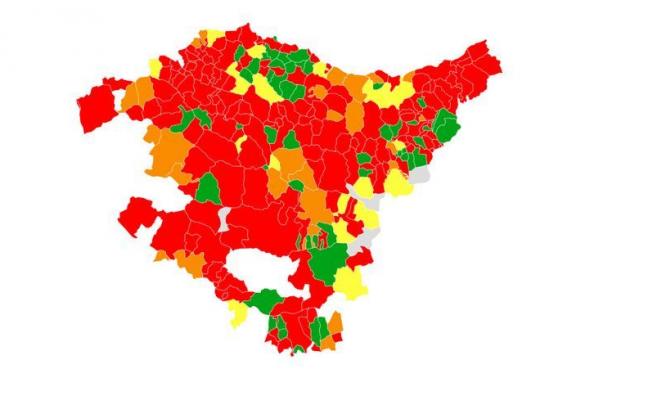 Mapa del coronavirus en Euskadi Mapa del coronavirus en Euskadi