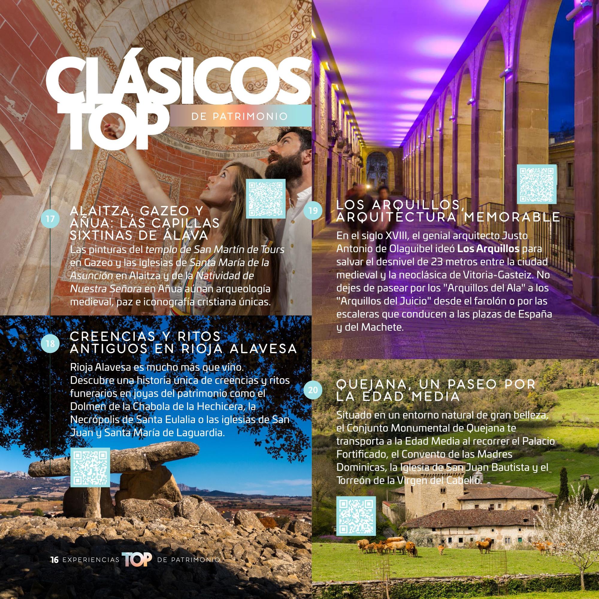 Detalle de una de las páginas de la guía turística 'Experiencias top en Álava'