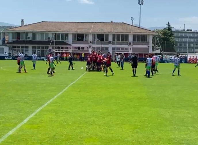 Momento de celebración del equipo