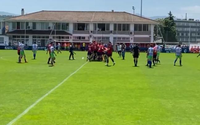 Momento de celebración del equipo