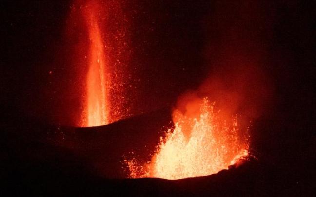 Imagen del volcán de Cumbre Vieja.