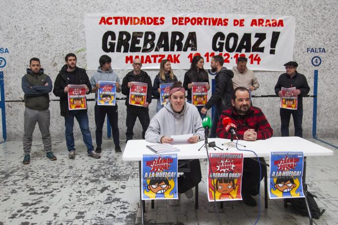 Rueda de prensa celebrada este martes por la parte social.