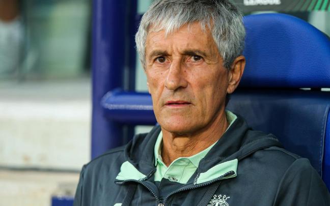 Quique Setien, en su debut como técnico del Villarreal el pasado jueves.
